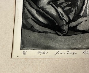 1961 Nude Woman Matted Print&nbsp