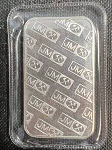 1 TROY OZ .999 FINE SILVER BAR JM JOHNSON MATTHEY SEALED