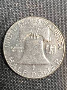 1958 US FRANKLIN HALF DOLLAR AU