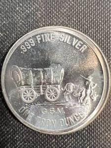 1 TROY OZ .999 FINE SILVER PROSPECTOR BY GSM