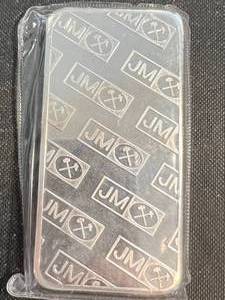 10 TROY OZ .999 FINE SILVER BAR JM JOHNSON MATTHEY SEALED