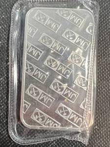 1 TROY OZ .999 FINE SILVER BAR JM JOHNSON MATTHEY SEALED