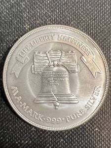 1 TROY OZ .999 FINE SILVER A-MARK LIBERTY ROUND