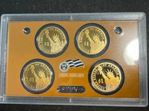 4 COIN PROOF US PRESIDENTIAL DOLLAR SET