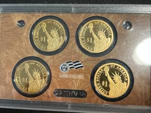 4 COIN PROOF US PRESIDENTIAL DOLLAR SET