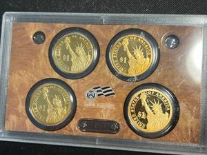 4 COIN PROOF US PRESIDENTIAL DOLLAR SET