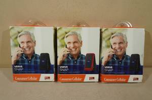 3 Consumer Cellular Verve Snap Prepaid Flip Phones