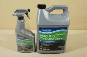 1 Gallon Refill Aqua Mix Heavy Duty Tile & Grout Cleaner & 24oz Bottle
