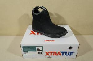 Xtratuff Mens Leather Ankle Deck Boot -Size 8, Black