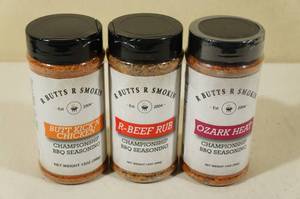 3 14oz R Butts R Smoking Assorted Flavored Seasonings