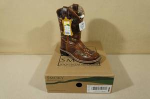 Smoky Mountain Boots -Kids Size 13, BrownFloral Stitch