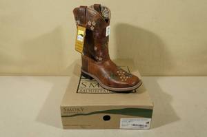 Smoky Mountain Boots -Youth Size 5.5, BrownFloral Stitch