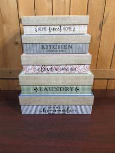 lot 104 image: Set of 5 Nesting Decorative Boxes