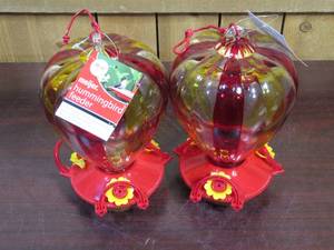 lot 98 image: Two Meijer Hummingbird Feeders
