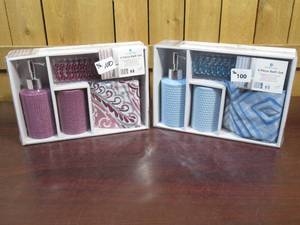 lot 100 image: TWO - Comfort Bay 4-piece Bath Sets