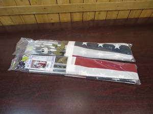 lot 99 image: Two US Flag Sets - 100% Made in the USA