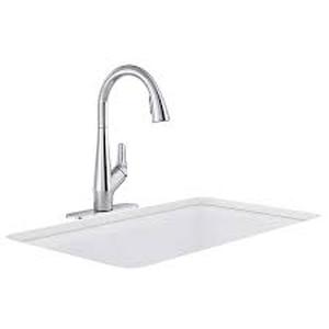 lot 1 image: Kohler Lir Pulldown Kitchen Faucet - Stainless Steel