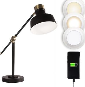 lot 94 image: OttLite Balance LED Desk Lamp with USB Port - Modern, Adjustable, Desk Light