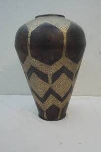 Tall metal (brass) decor vessel