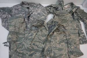 Army combat shirts and rain pants
