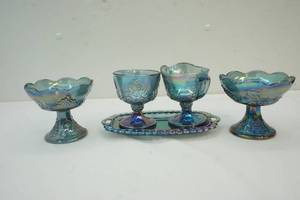 Carnival glass set