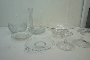 Vintage cut glass and lead glass containers