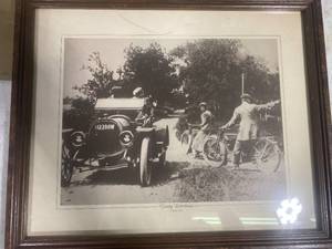 lot 39 image: 3 Vintage Harley Davidson Pictures.