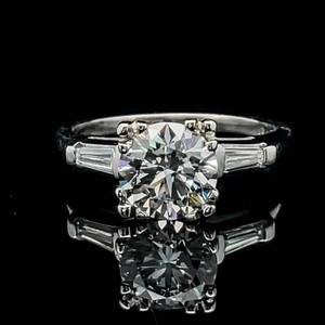 2.04 Carat Diamond Harry Winston Styled Classic Ring in Platinum - VVS Clarity $7,450 Retail VIDEO