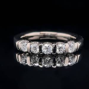 0.50 Carat VERY FINE Diamond Channel Set Ring in 14k White Gold $3,160 Retail VIDEO