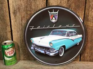lot 5 image: Ford Fairlane Round Metal Sign
