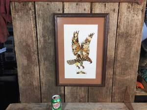 lot 84 image: Framed Butterfly Wing Artwork