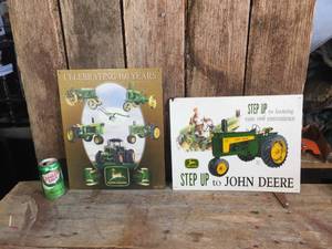 lot 94 image: 2 John Deere Metal Signs