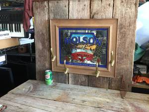 lot 109 image: Molson Mirrored Hat-Hook Beer Sign