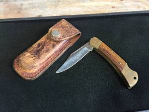 lot 120 image: Vintage Sharp 900 Folding Knife - Sheath