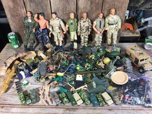 lot 129 image: Large Group G.I. Joe Action Figures - Vehicles - Accessories