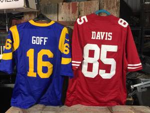 lot 158 image: NFL Goff - Davis Jerseys