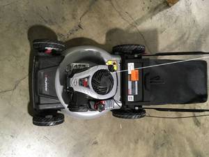 Murray 21 in. 140 cc Briggs and Stratton Walk Behind Gas Push Lawn Mower with Height Adjustment and with Mulch Bag  Customer Returns See Pictures