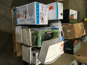 Pallet of Assorted Mixed Mailboxes Various Models and Conditions Customer Returns See Picture