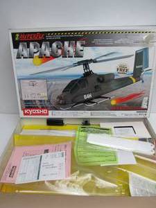 lot 97 image: Kyosho 2ch HyperFly RC APACHE Helicopter