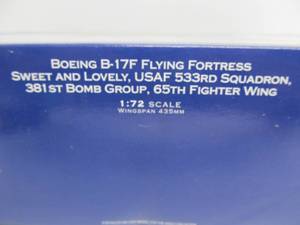 lot 123 image: CORGI WWII Boeing B-17F Flying Fortress Aviation Archive Model Kit