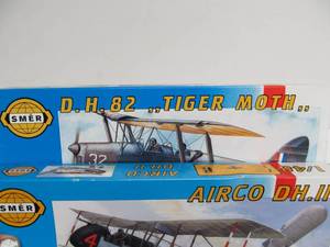 lot 45 image: Group of 2 Smer Model Kits - AIRCO & TIGER MOTH