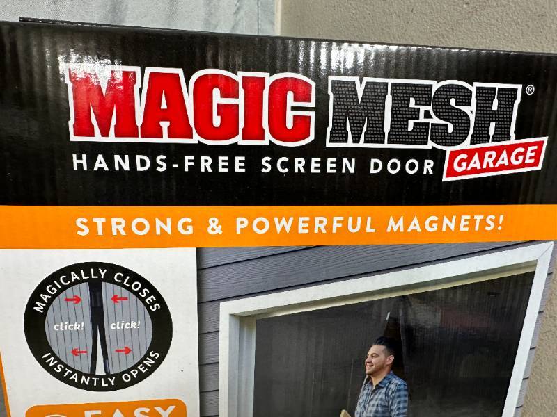 Magic Mesh Screen Door, Hands-Free, Garage