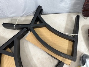 lot 22 image: New Side Tables and Rolling Cradle for Ceramic Kamado Grill