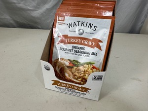lot 41 image: New Case of 12 Watkins Turkey Gravy Mixes