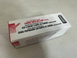 lot 79 image: New Milwaukee Carbide Tooth Hole Saw 1 -18