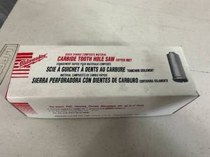 lot 80 image: New Milwaukee Carbide Tooth Hole Saw 1