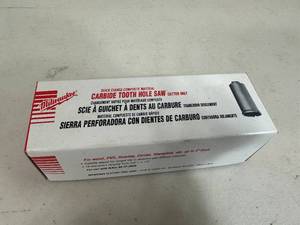 lot 81 image: New Milwaukee Carbide Tooth Hole Saw 34