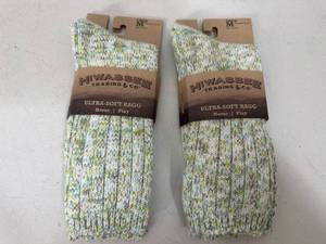 lot 91 image: 2 New Pairs Hiwassee Ultra-Soft Socks