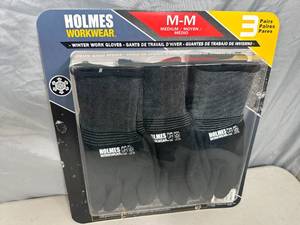 lot 136 image: 3 New Pairs of Winter Work Gloves