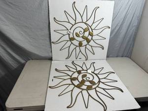 lot 149 image: 2 New 24 inch Sun Wall Decorations